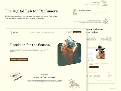 Enflur — Boutique Perfumery Workspace branding daily ui design landing page perfume ui