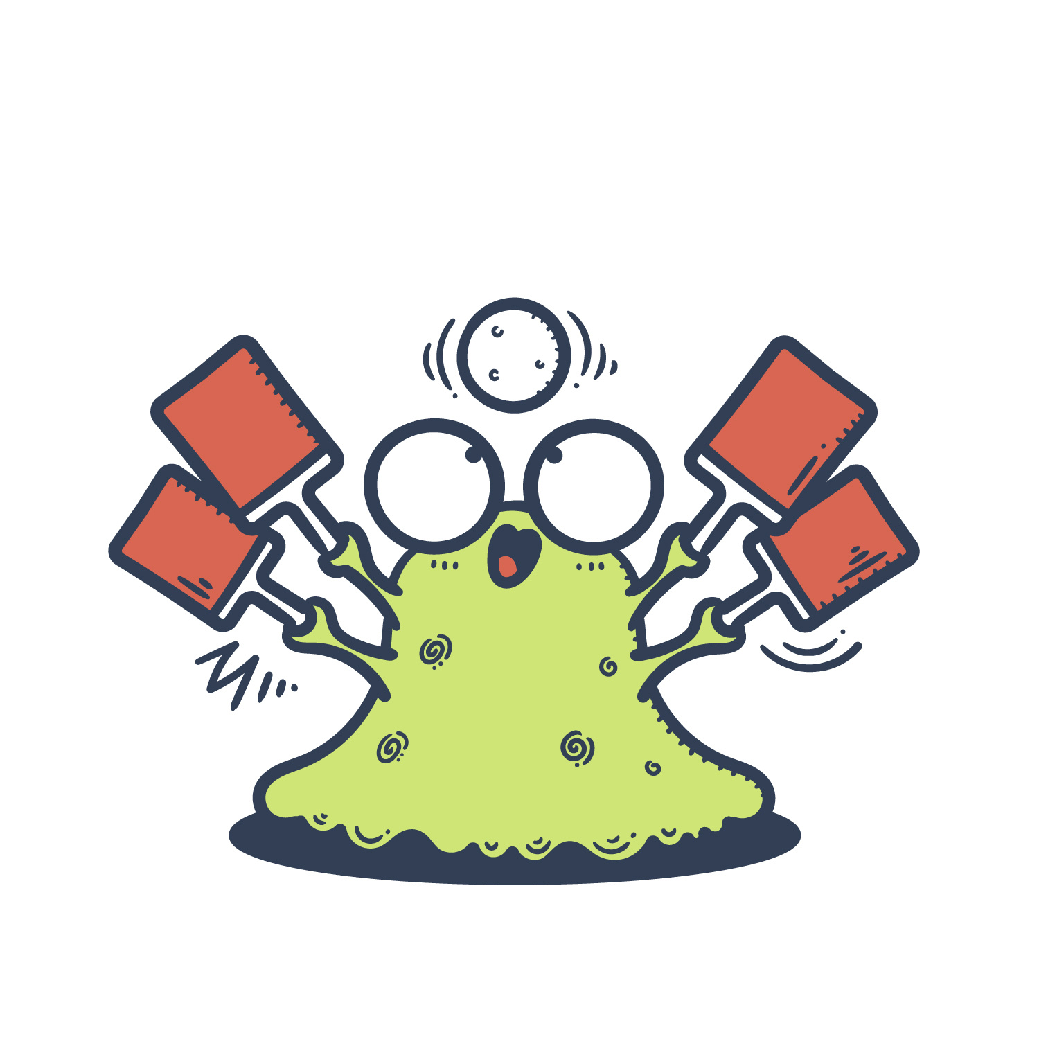 Doodle Monster - 6. Pickleball 🏓 by Anastasia on Dribbble