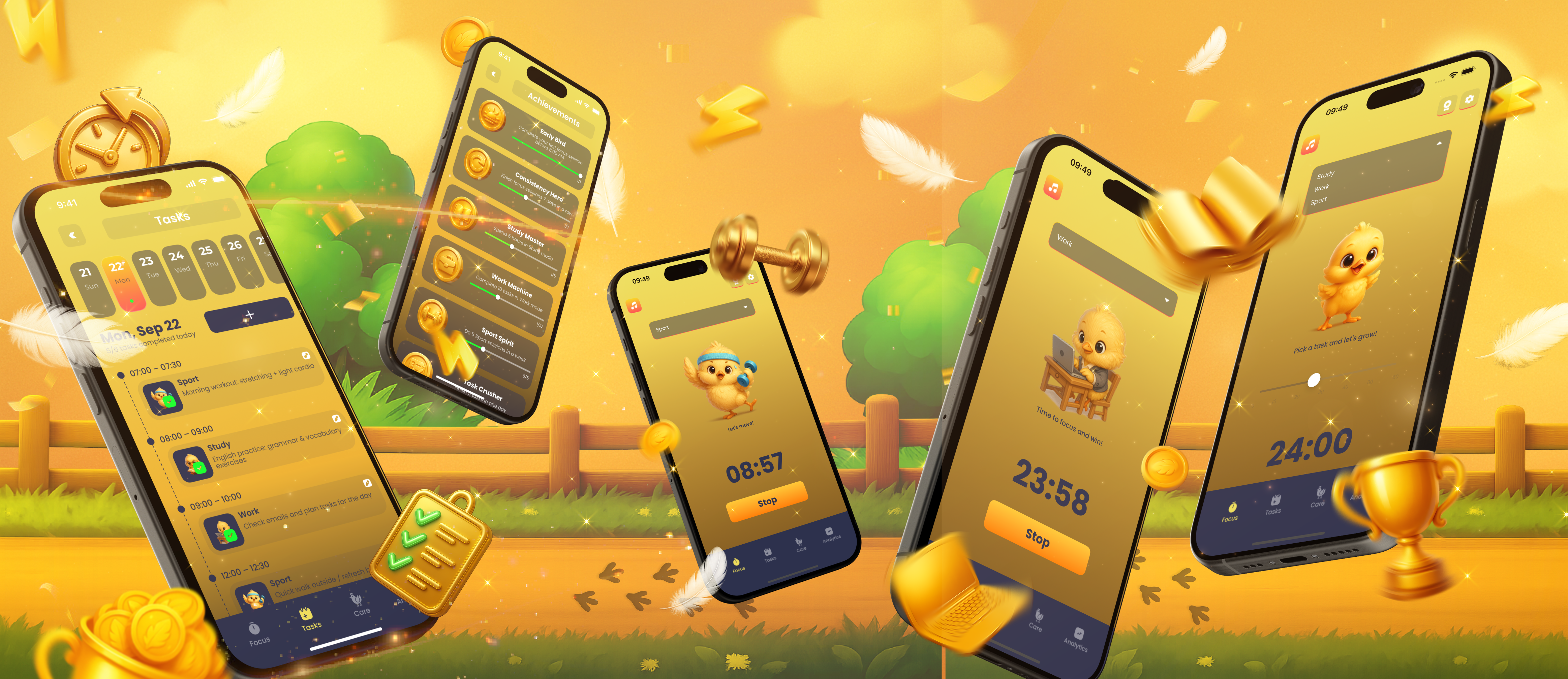 ChicFocus — Your Daily Productivity Planner app app store banner design graphic design igaming mobile mobile app ui