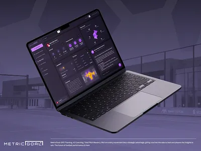 MetricGoal | Dashboard Design ⚽ ai companion analytics app clean dark mode dashboard data design football heatmap mobile service soccer sport suarasa tracker training ui