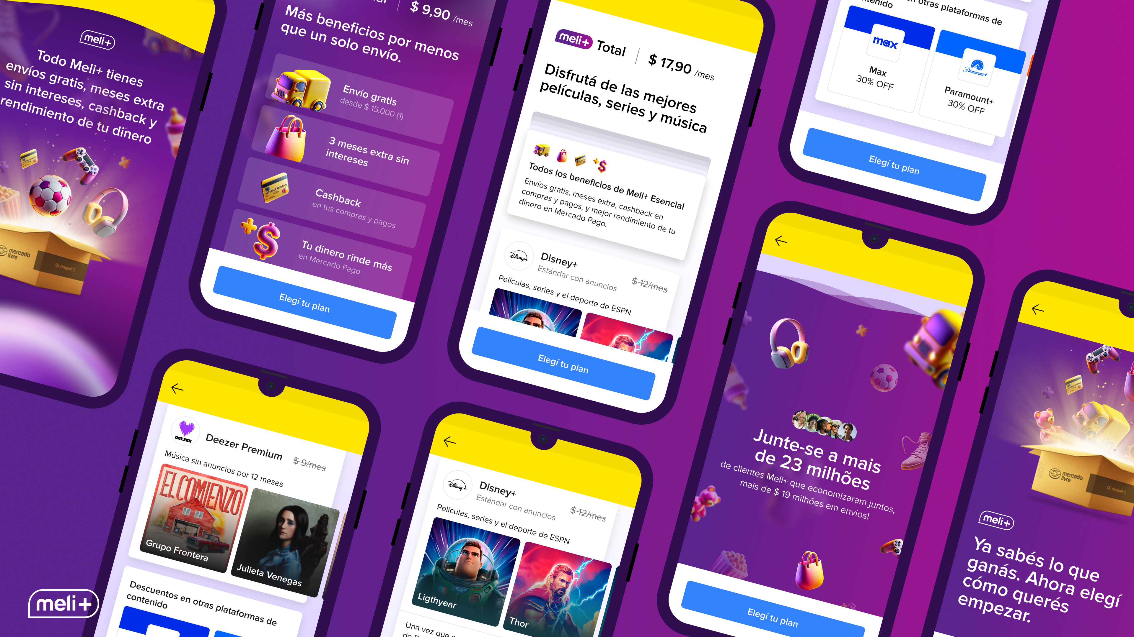 Meli+ Challenge | Landing page app landing landing page mobile plans promo ui