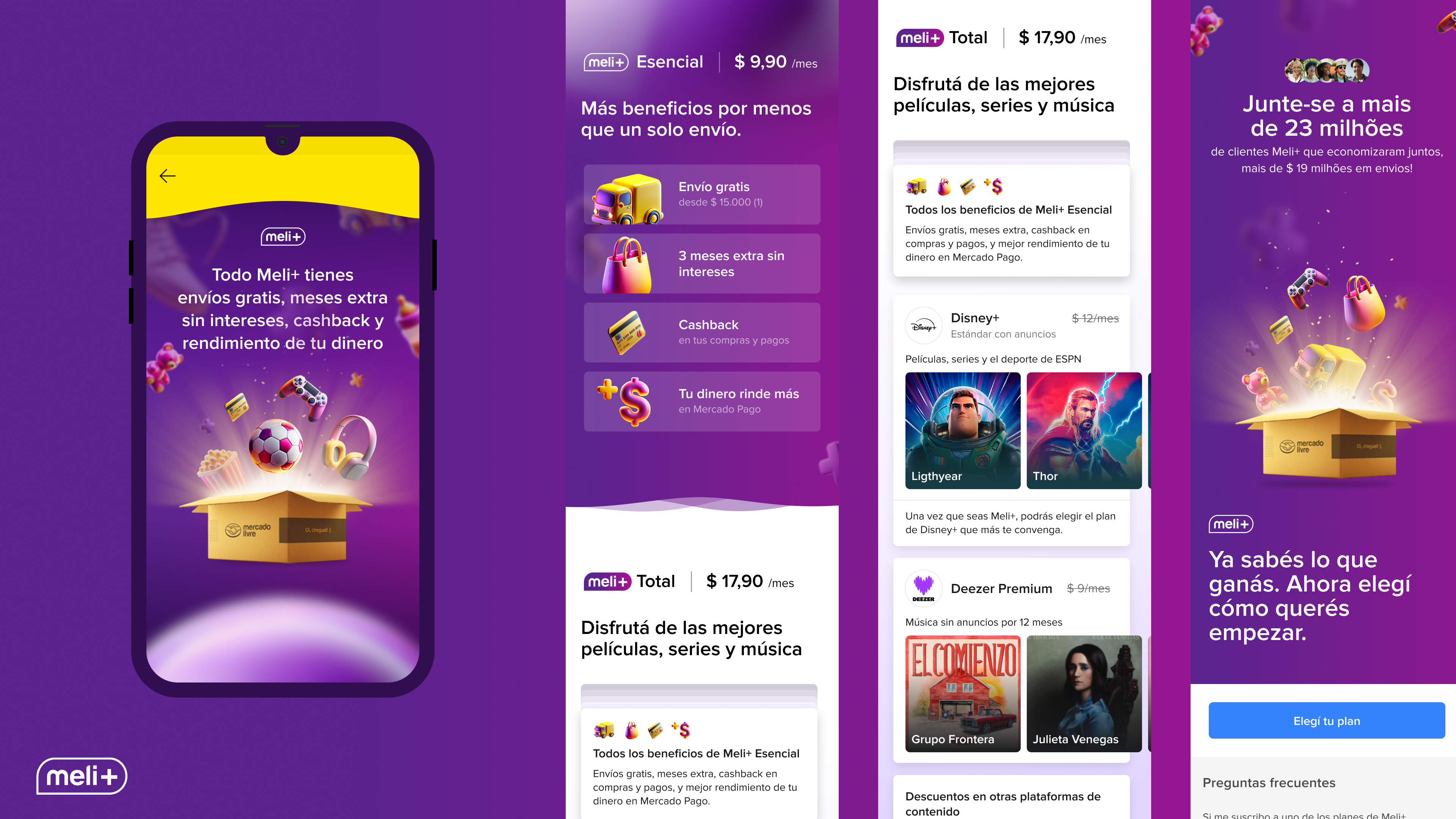 Meli+ Challenge | Landing page app landing landing page mobile plans promo ui