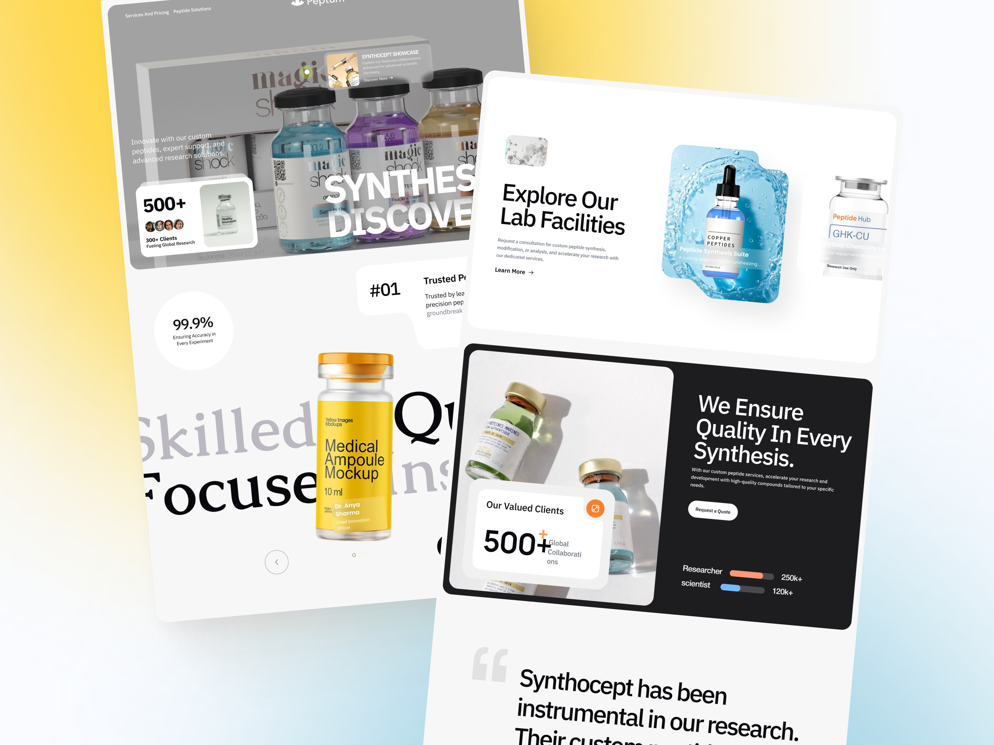 Example of Peptide & Biotech Website Design UI/UX