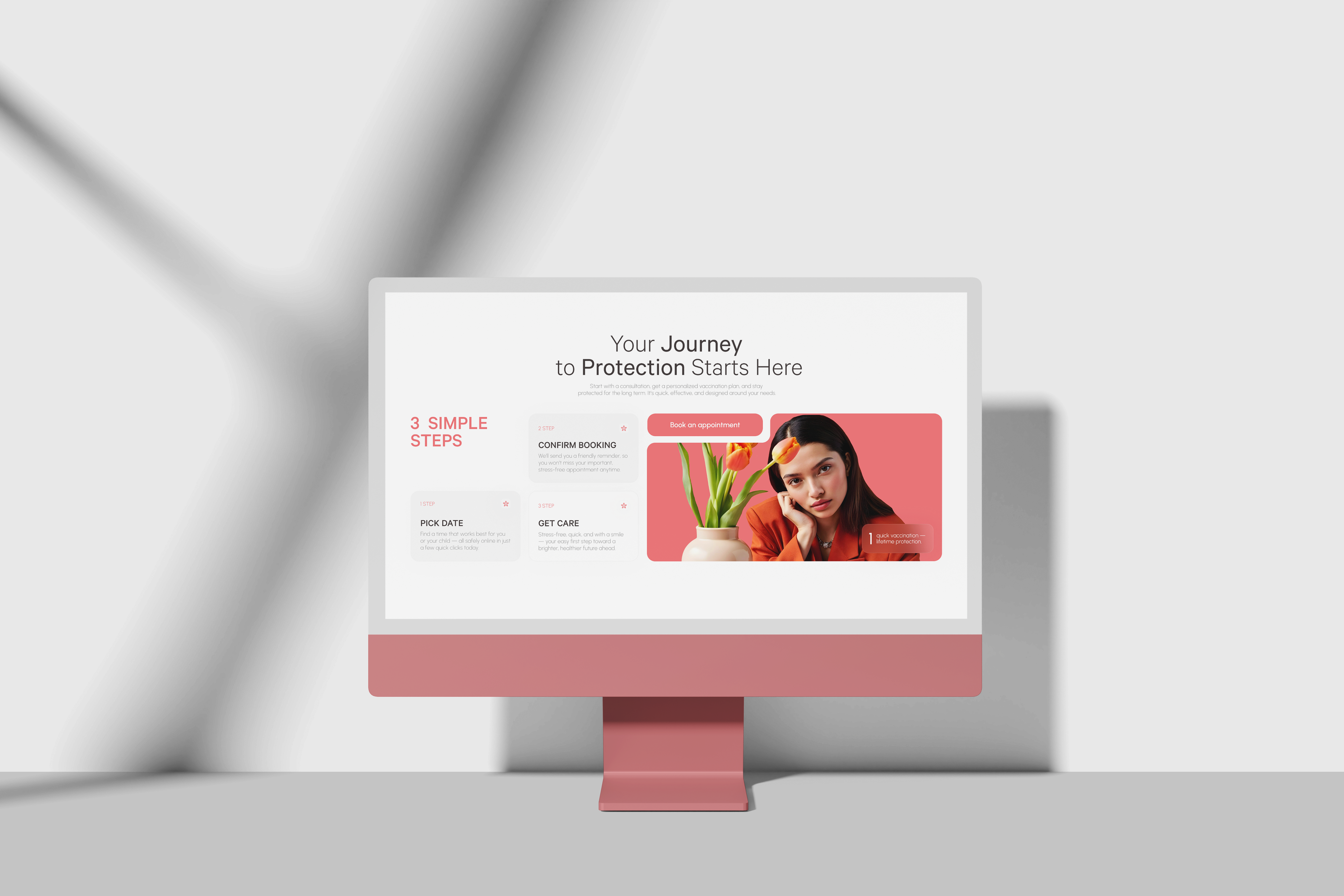 Medical Landing Page appointment booking clinic doctor healthcare healthcare design hospital hpv landing page medical medical website prevention ui ux vaccination wellness