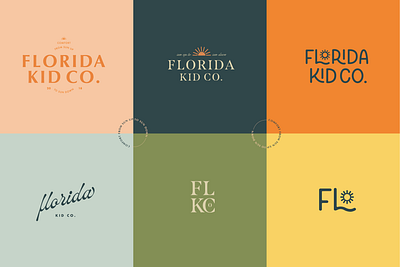 Florida Kid Co. branding design florida graphic design logo submark typography