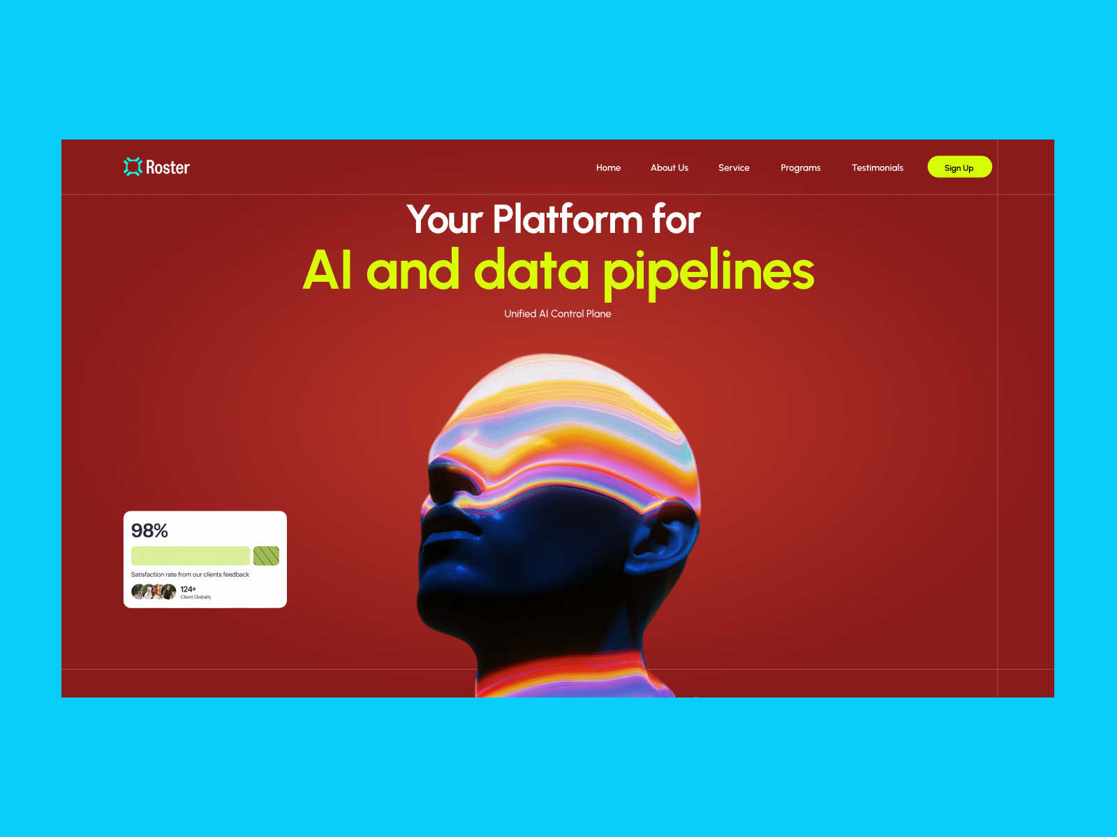 AI & Data Pipeline Platform — Modern SaaS Web Design | Neon Red ai ai data pipeline ai saas analytics dashboard automation b2b dark ui data pipeline figma futuristic landing page neon ui saas saas landing page startup tech design ui design ux design web app web design