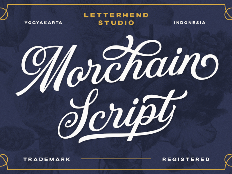 Morchain Script bold font freebies hand lettering