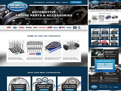 Engine Parts Website Design + Development auto parts auto website car ebay engine engine parts iowa mechanic mechanic website midwest parts seller store website