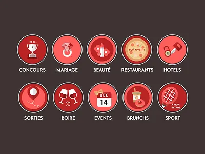 City Guide Stories / Events & Places UI Set - IG Stories branding graphic design idea ig illustration instagram logo stories ui vector