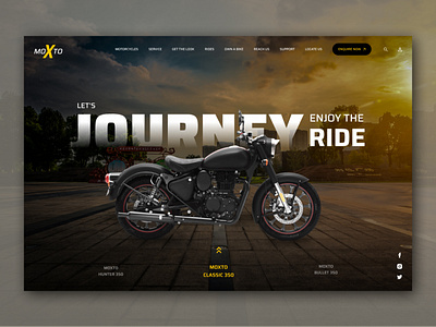 Motorcycle service website design graphic design hero banner landing page motor cycle ui ux webdesign