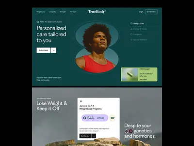 TrueBody Novo - Telehealth Website fitness glp1 treatment healthcare landing page landing page design medical website novo product design sexual health telehealth telehealth website telemedicine ui ui ux user experience ux web designer website website design weight loss