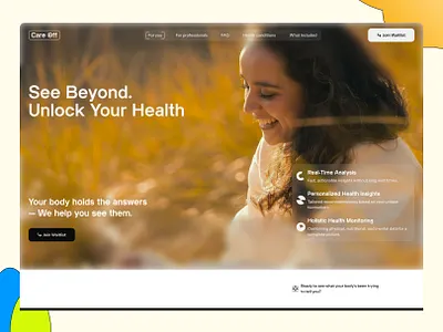 Care Off- Healthcare Company {Hero Section} UI/UX Design health healthcare hospital landing page modern design ui design website