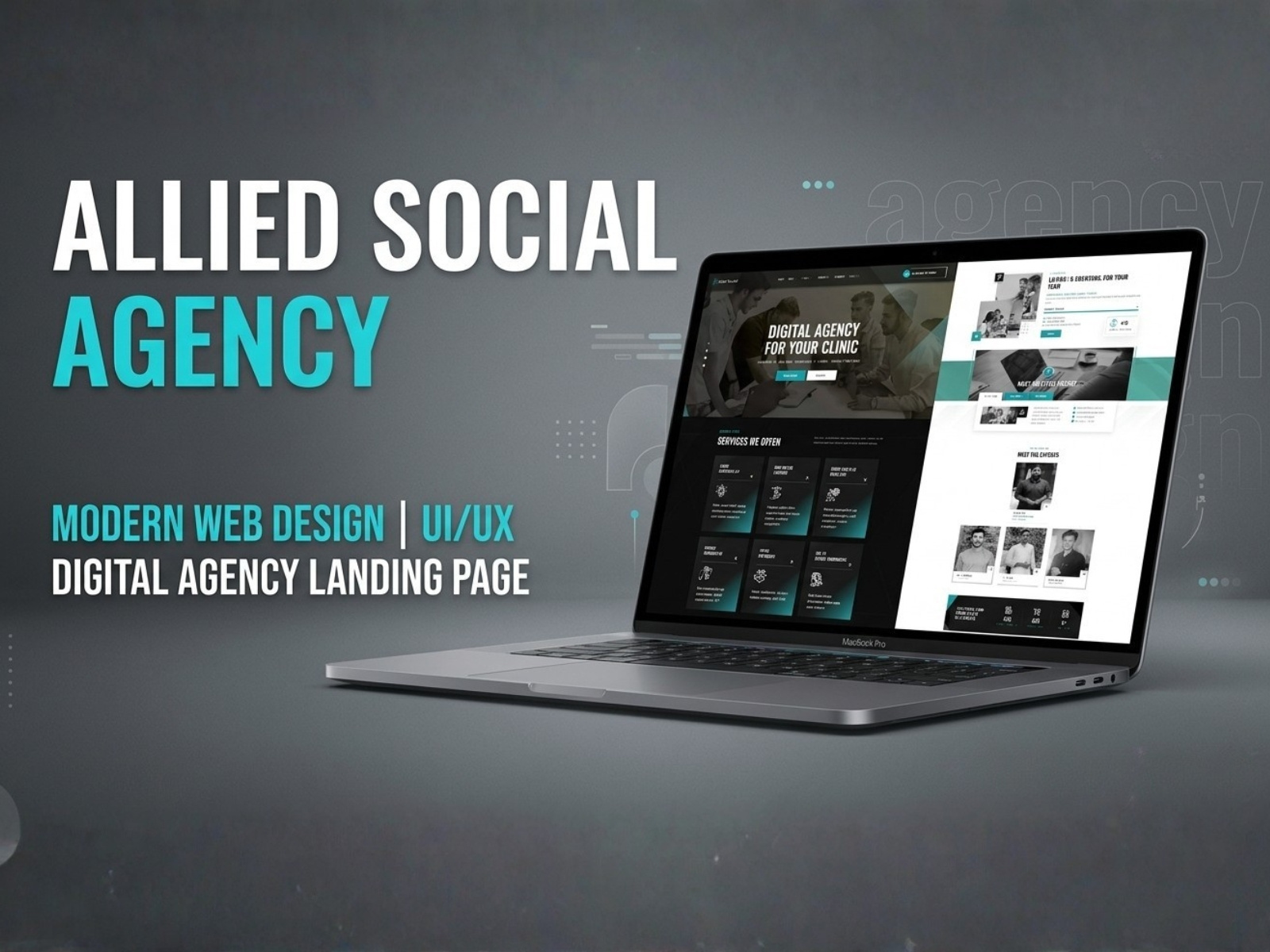 Allied Social – Modern Digital Agency Landing Page agency website allied social clean layout creative agency dark ui digital agency landing page marketing agency minimalist modern design portfolio professional responsive tech website ui ui design ui ux ux design web design web development