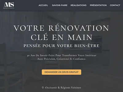Hero block - Renovation website design branding design easy france graphic design hero idea logo ui