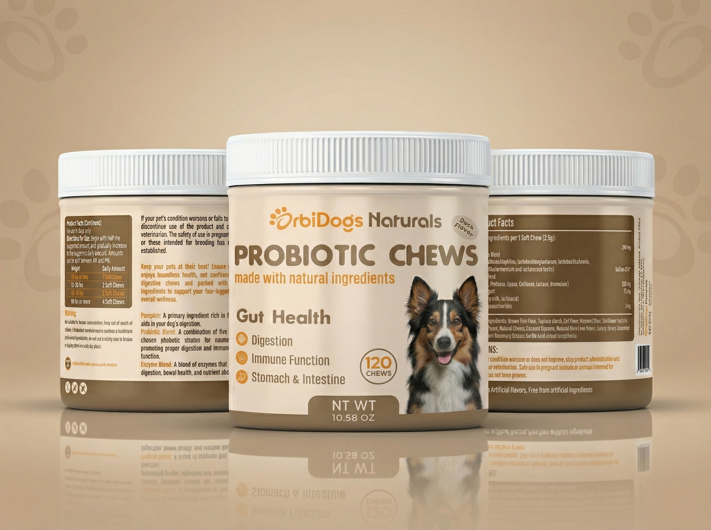 Pet Supplement Packaging Design | Probiotic Chews Label Design dog supplement label design packaging design pet brand pet packaging pouch packaging premium packaging probiotic chews product packaging supplement label