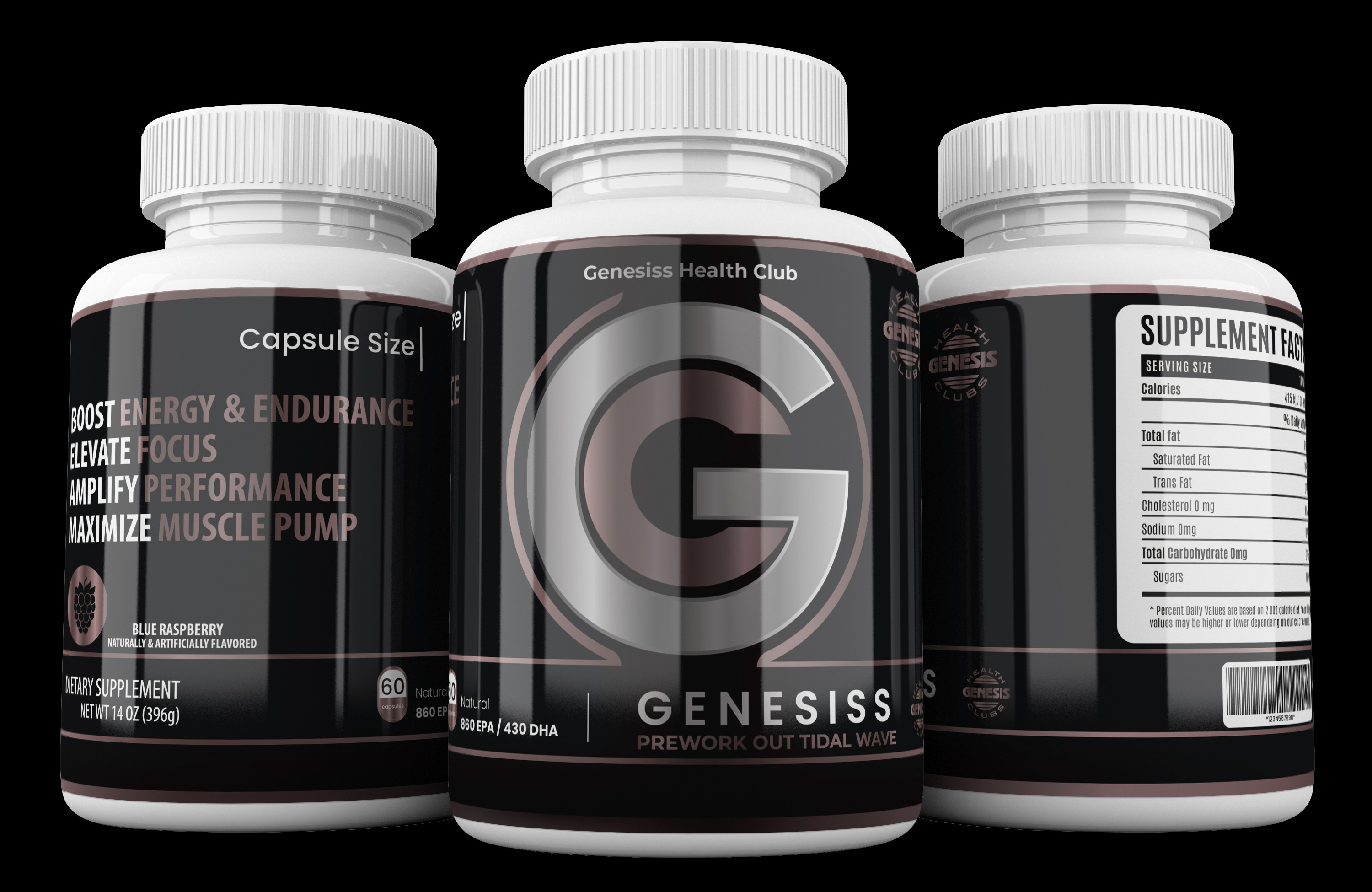 Example of Supplement Bottle Label Design