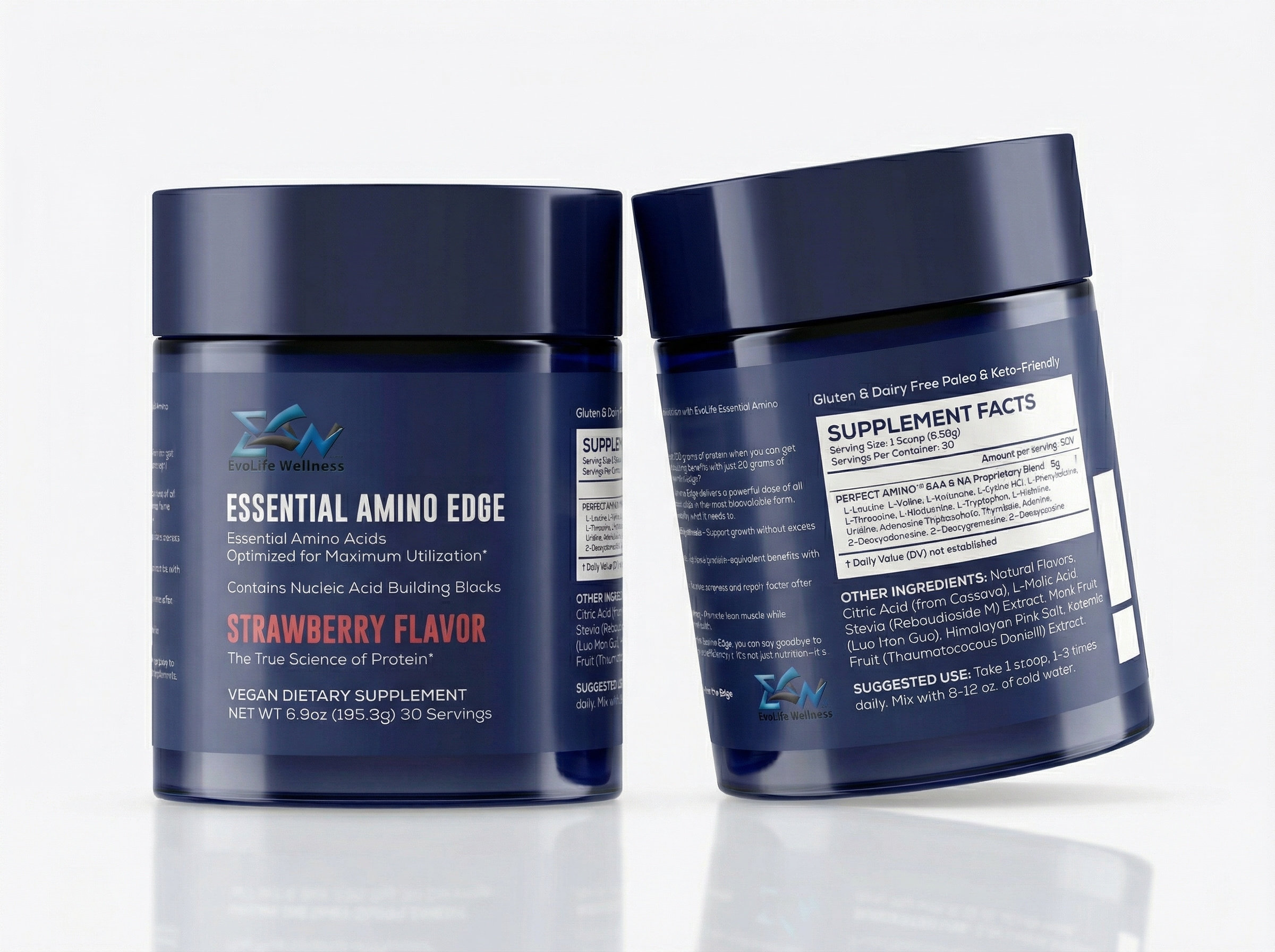 Essential Amino Supplement Packaging Design | Label Label amino acids fitness branding health product label design nutrition branding packaging layout product packaging supplement label supplement packaging wellness design