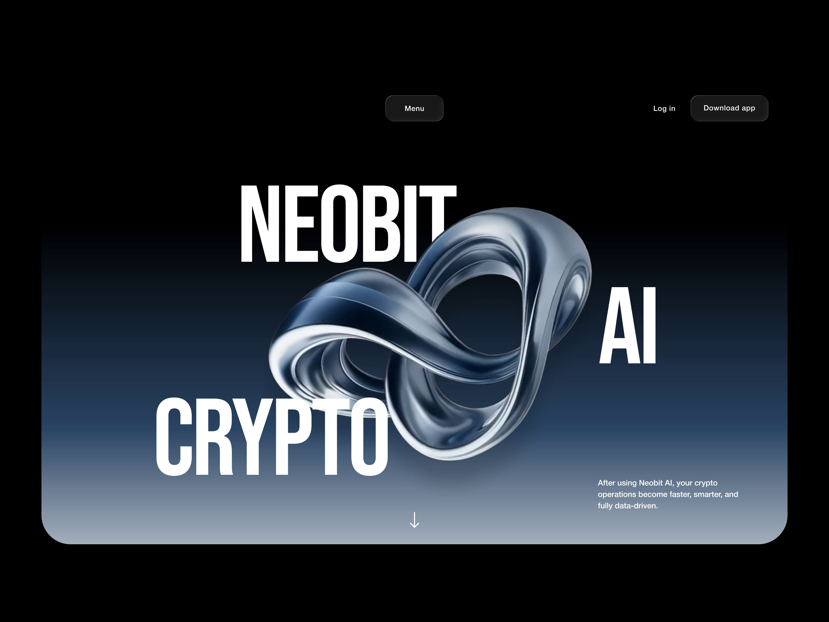 Example of Neobit AI - crypto intelligence landing