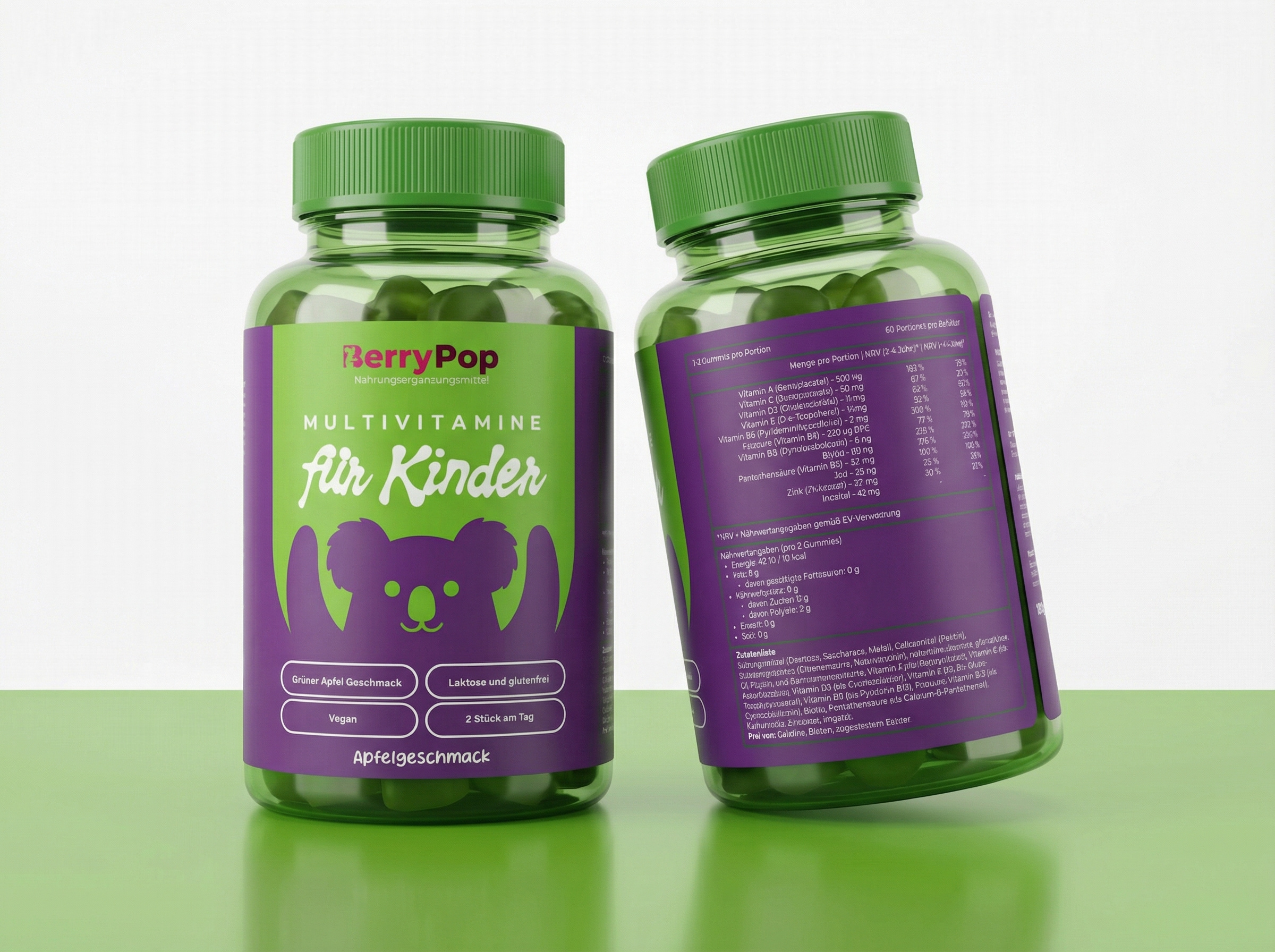 Kids Multivitamin Gummies Packaging Design box design child branding gummy label kids packaging label design playful packaging product label supplement design vitamin packaging wellness branding