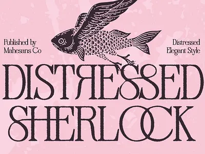 Distressed Sherlock – Elegant Serif branding design distorted distressed elegant serif font fonts free font graphic design illustration logo serif sherlock type type design typeface typography ui vintage serif