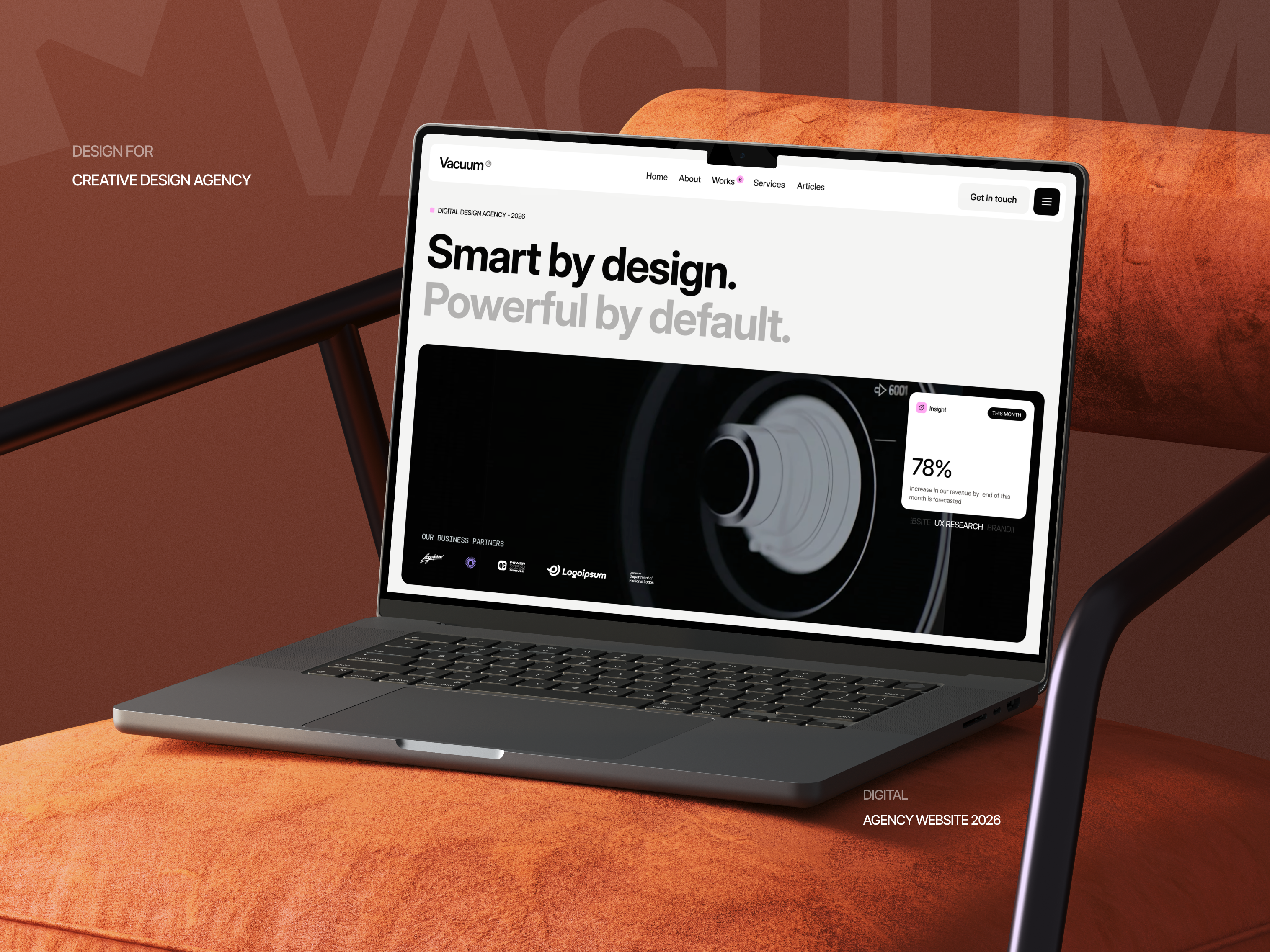 Vacuum - Portfolio Agency Website agency website agency website design branding framer hr rumen landing page design landingpage no code portfolio website ui ui design ux web web design webflow website website design