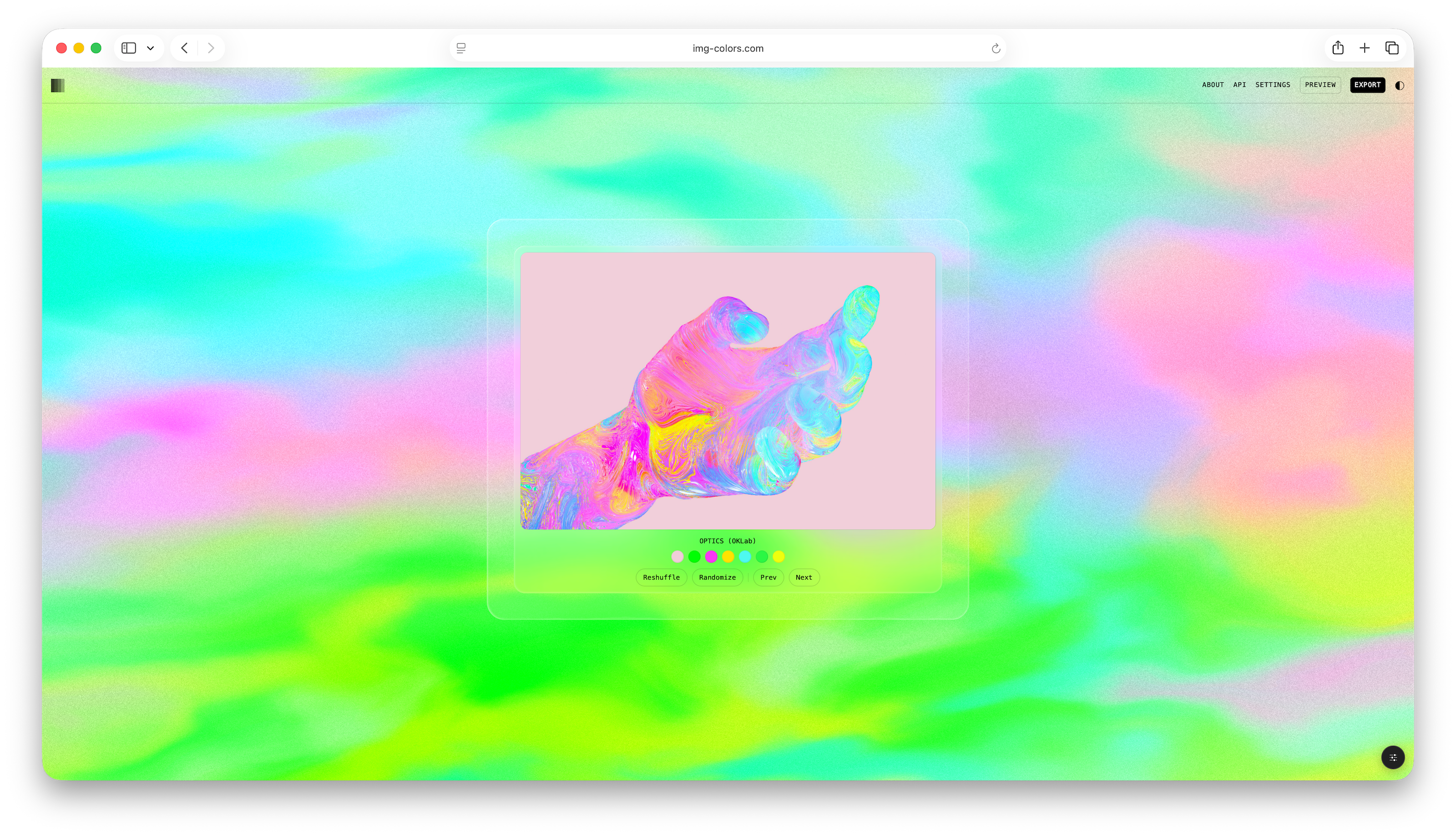 Generative backgrounds generative image palette
