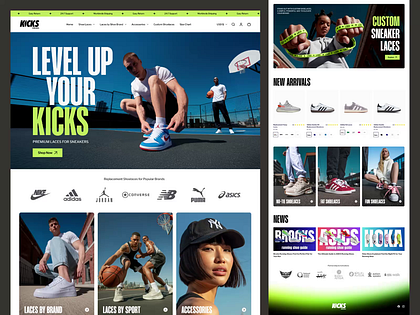 Sneaker Shoelaces E-commerce Website Design