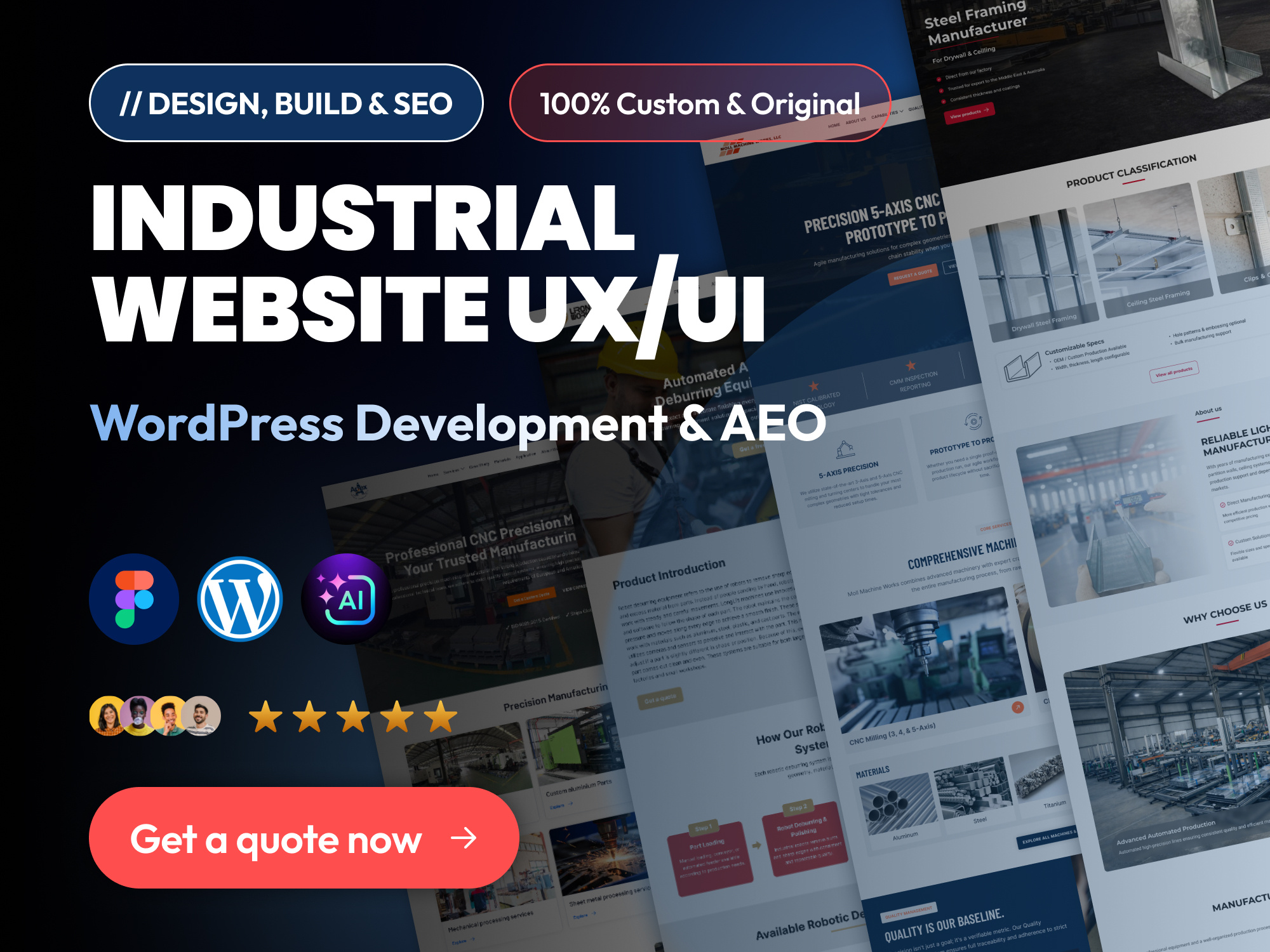 B2B Industrial Website UX/UI Design Services b2b b2b marketing x b2b ux ui cesign b2b website design cnc machine shop cnc machining factory website industrial industrial design industrial ui industrial website design machine shop machining website design manufacturing manufacturing web design robotics website web development website builder website redesign wordpress