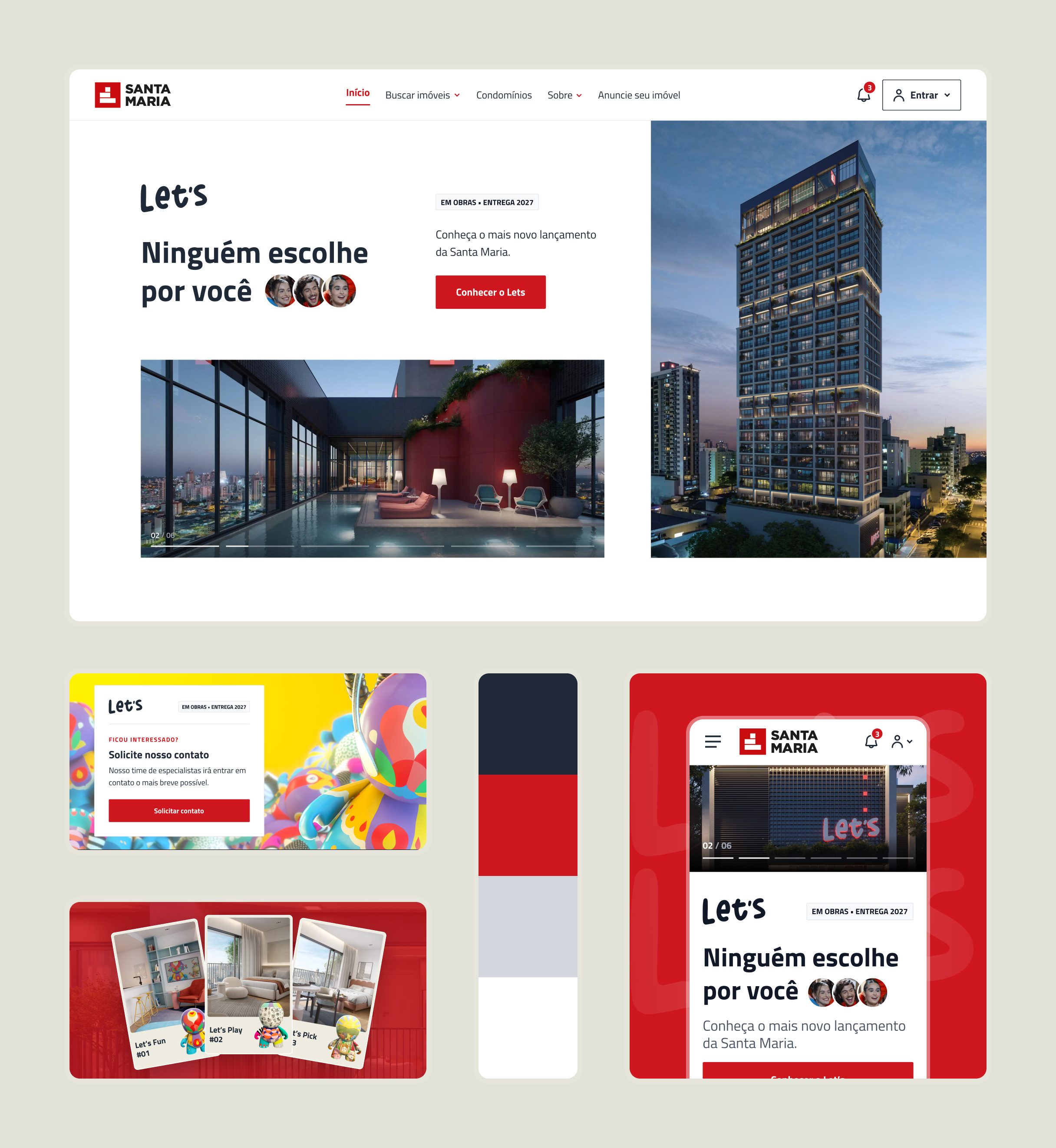 Let`s - Santa Maria ▪️ Landing Page architecture carrier landing page real estate ui uiuxdesign user experience user interface ux