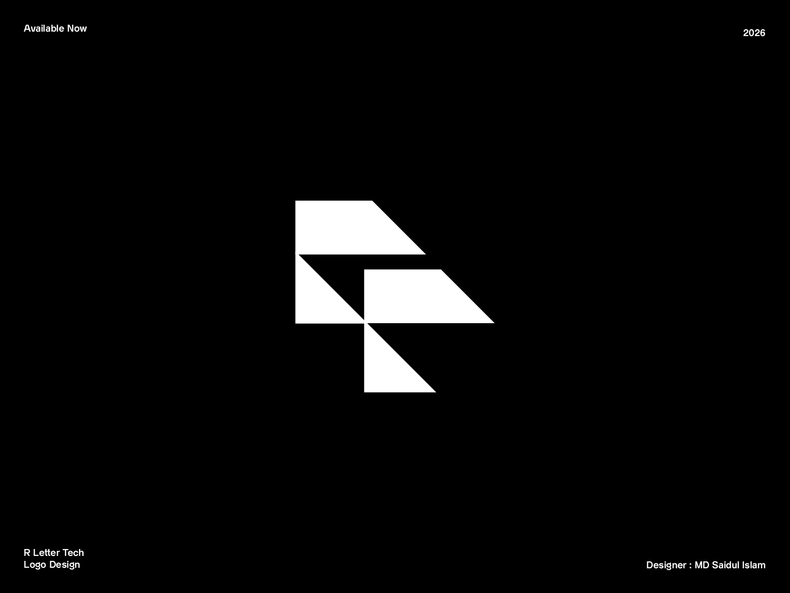 Geometric F Letter Mark Logo | Tech & SaaS Brand Identity