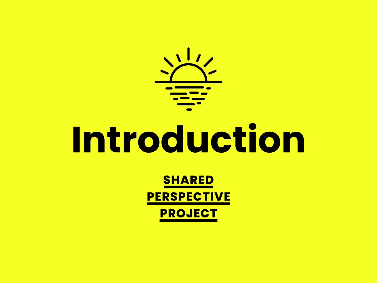 Shared Perspective Project Class Title Cards branding graphic design iconography typography