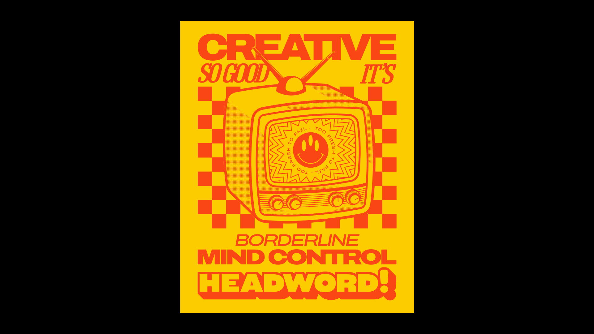 Headword Agency Ad ad advertisement brand design branding design graphic design headword illustration logo merch typography vector