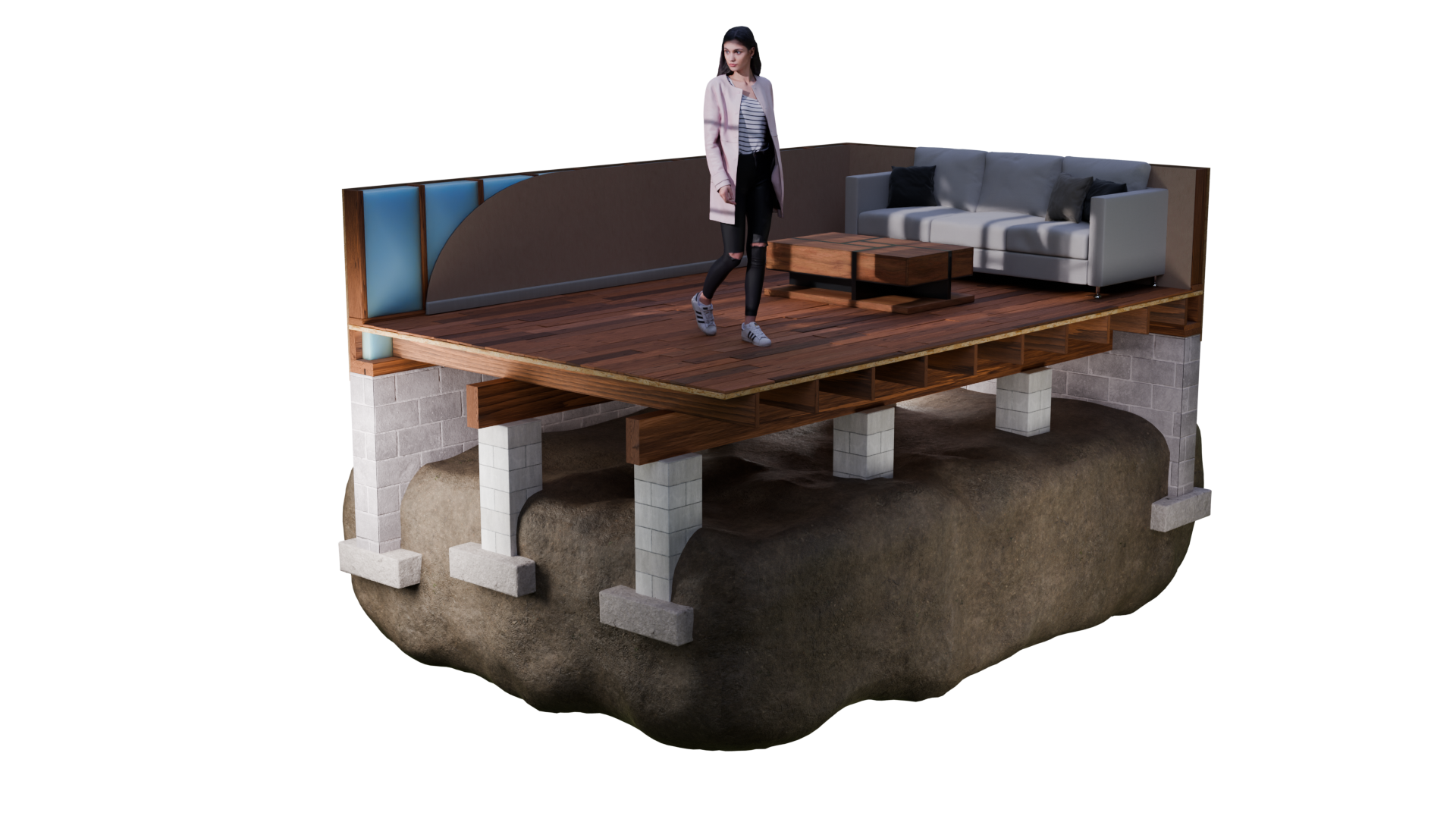 Crawlspace Cutaway Model