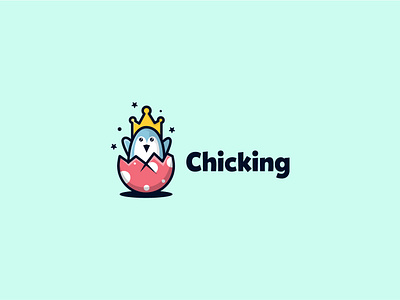 Chicking birdlogo branddesign brandidentity branding business card design cartoonlogo chicklogo crownlogo cutebirdlogo cutechicklogo design designfreke egglogo illustration logo vector