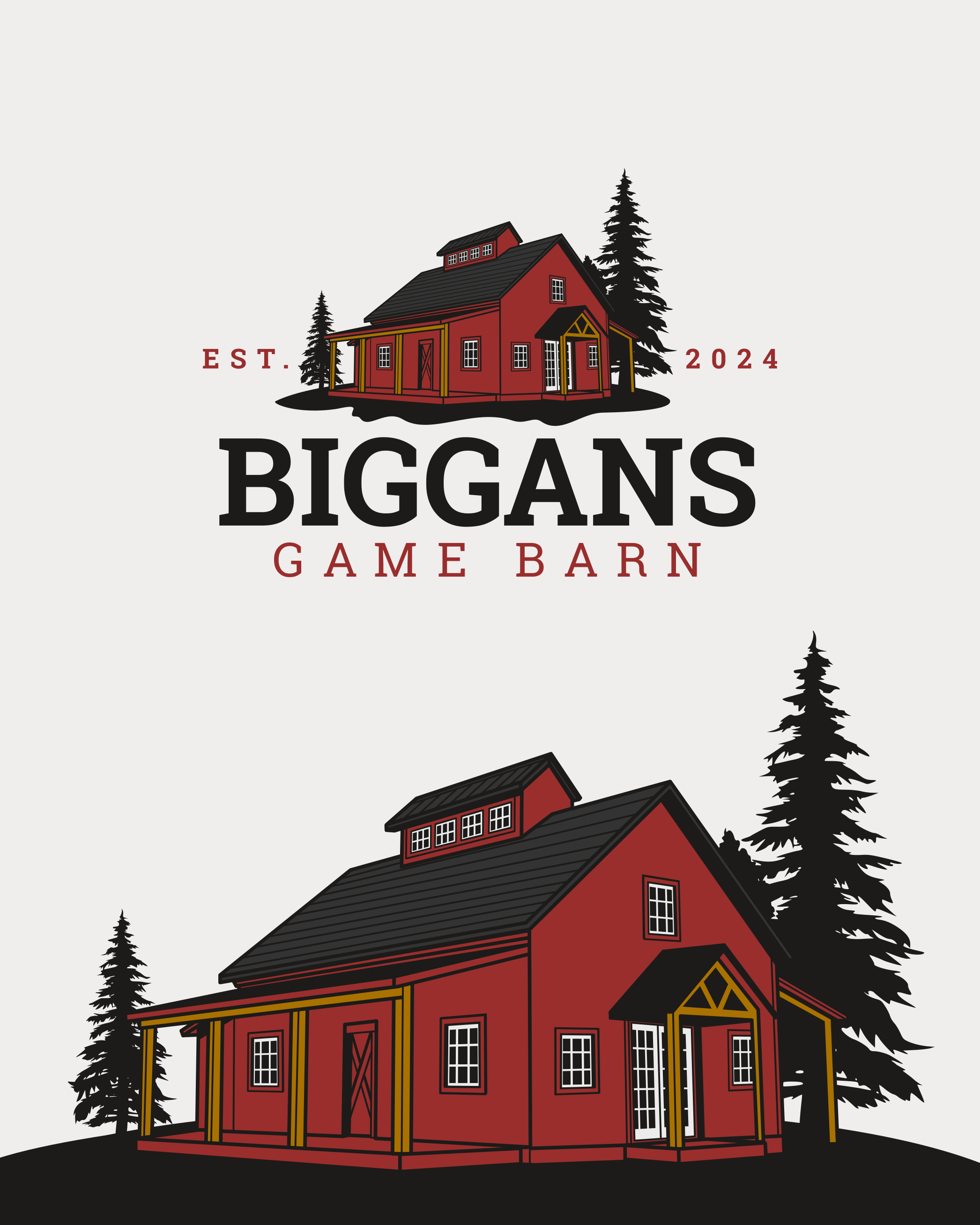 Logo Design for Biggans Game Barn barn branding commission design digital art freelance work gaming graphic design graphic designer illustration logo logo design logo design branding logo designer vector