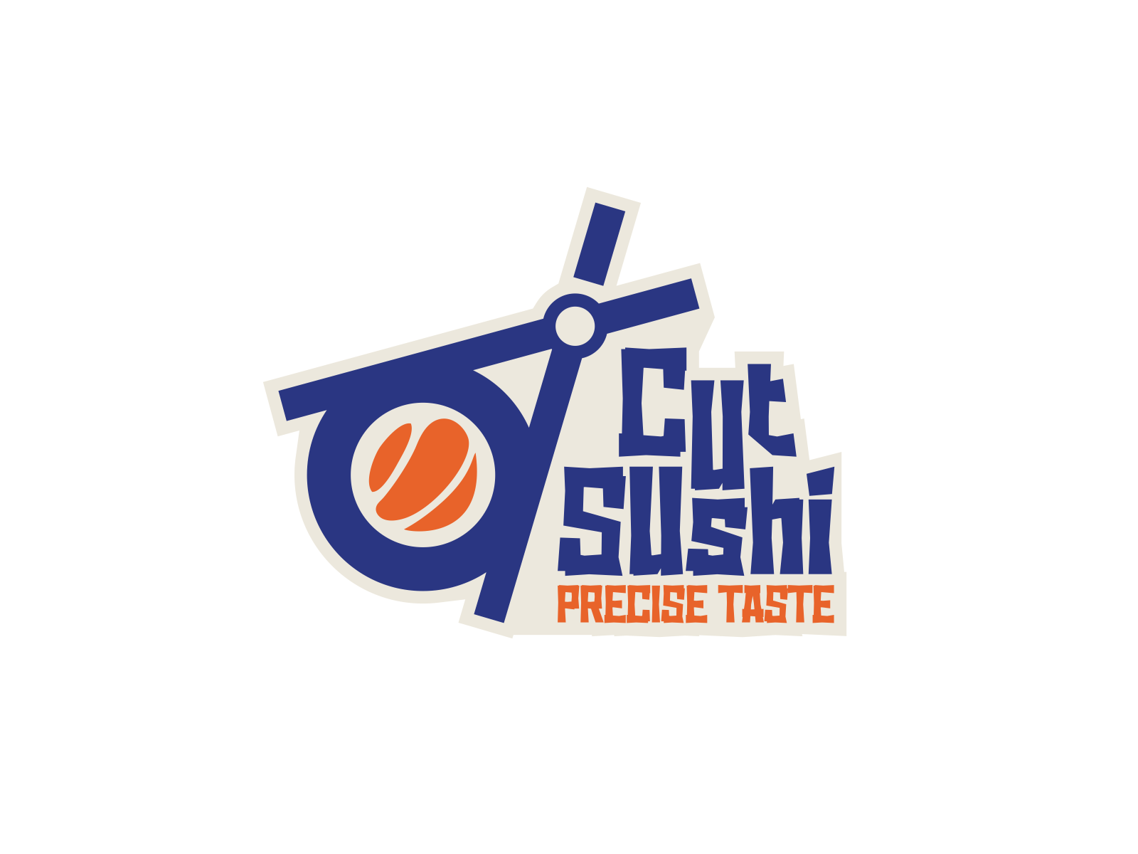 CUT SUSHI LOGO | SUSHI VISUAL IDENTITY brand branding clips logo cut logo design garagephic studio graphic graphic design japan food logo logo sushi sushi logo sushi visual idenity vector