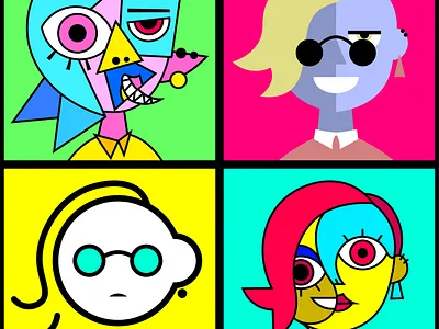 Abstraction graphic design logo pop art