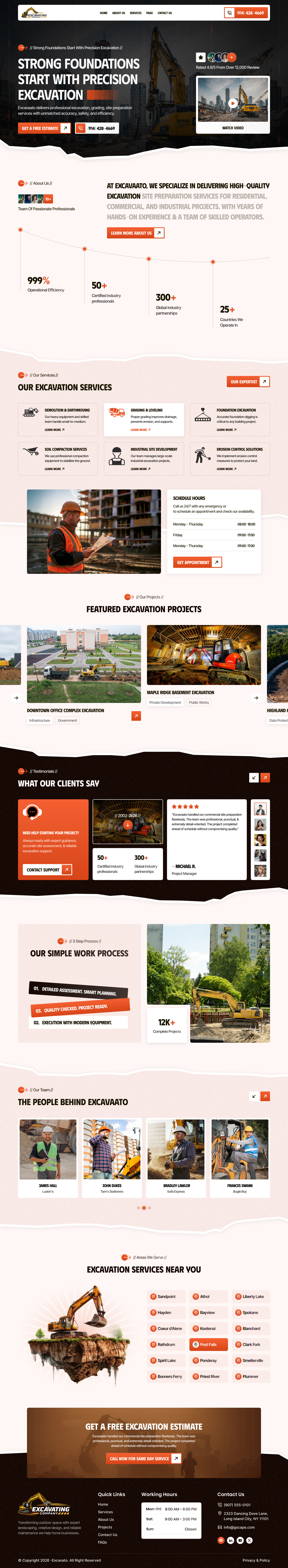 Excavating Contractor Website Design by FleexStudio | Web Design Agency ...