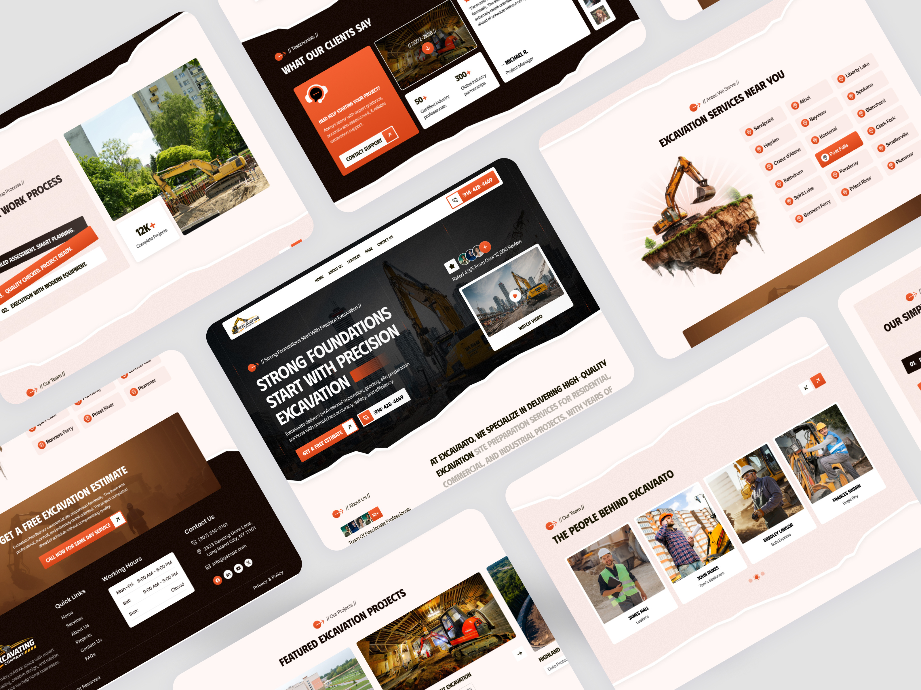 Excavating Contractor Website Design by FleexStudio | Web Design Agency ...