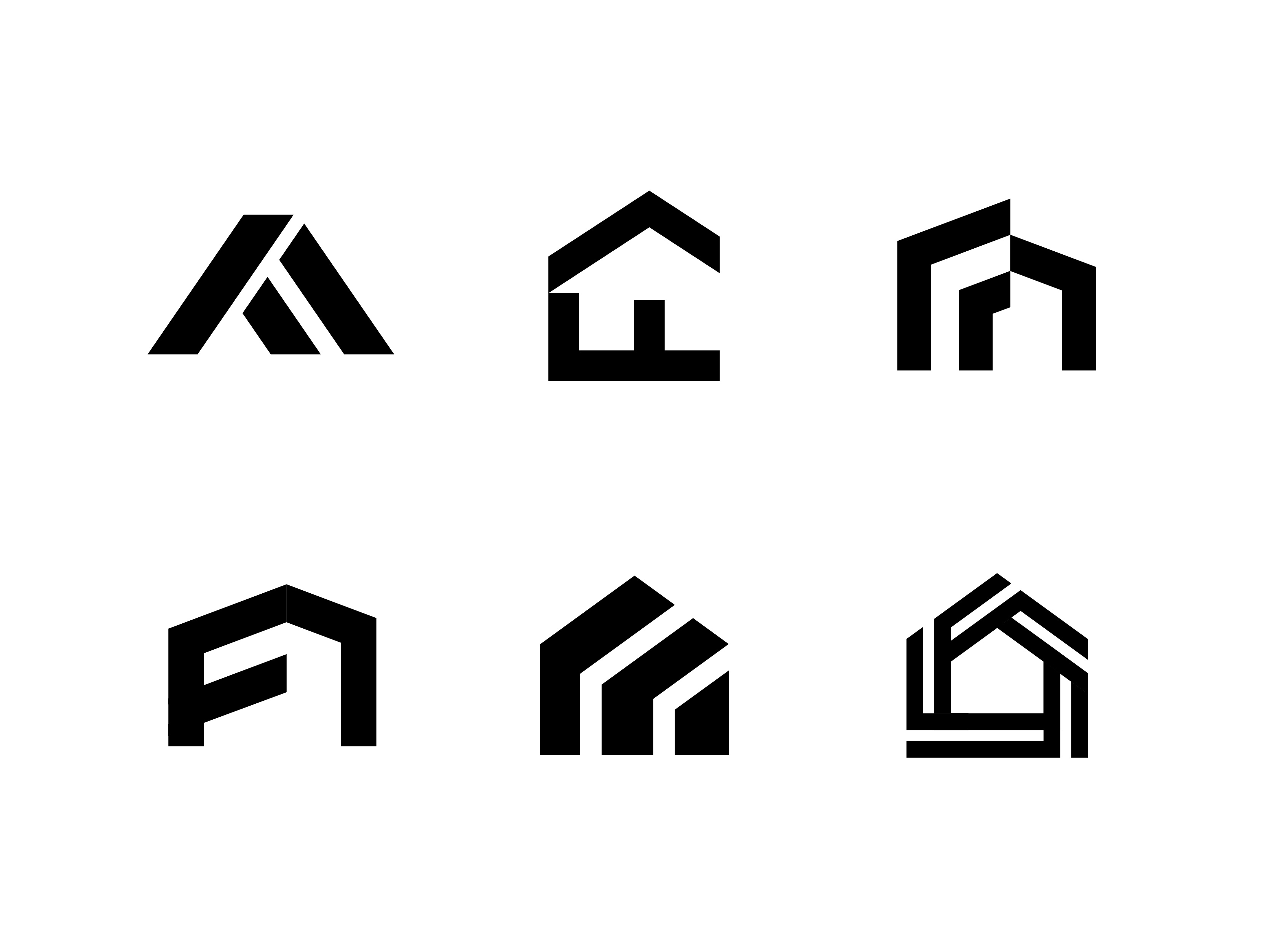 Example of F + House — Modern Real Estate Logo | Branding