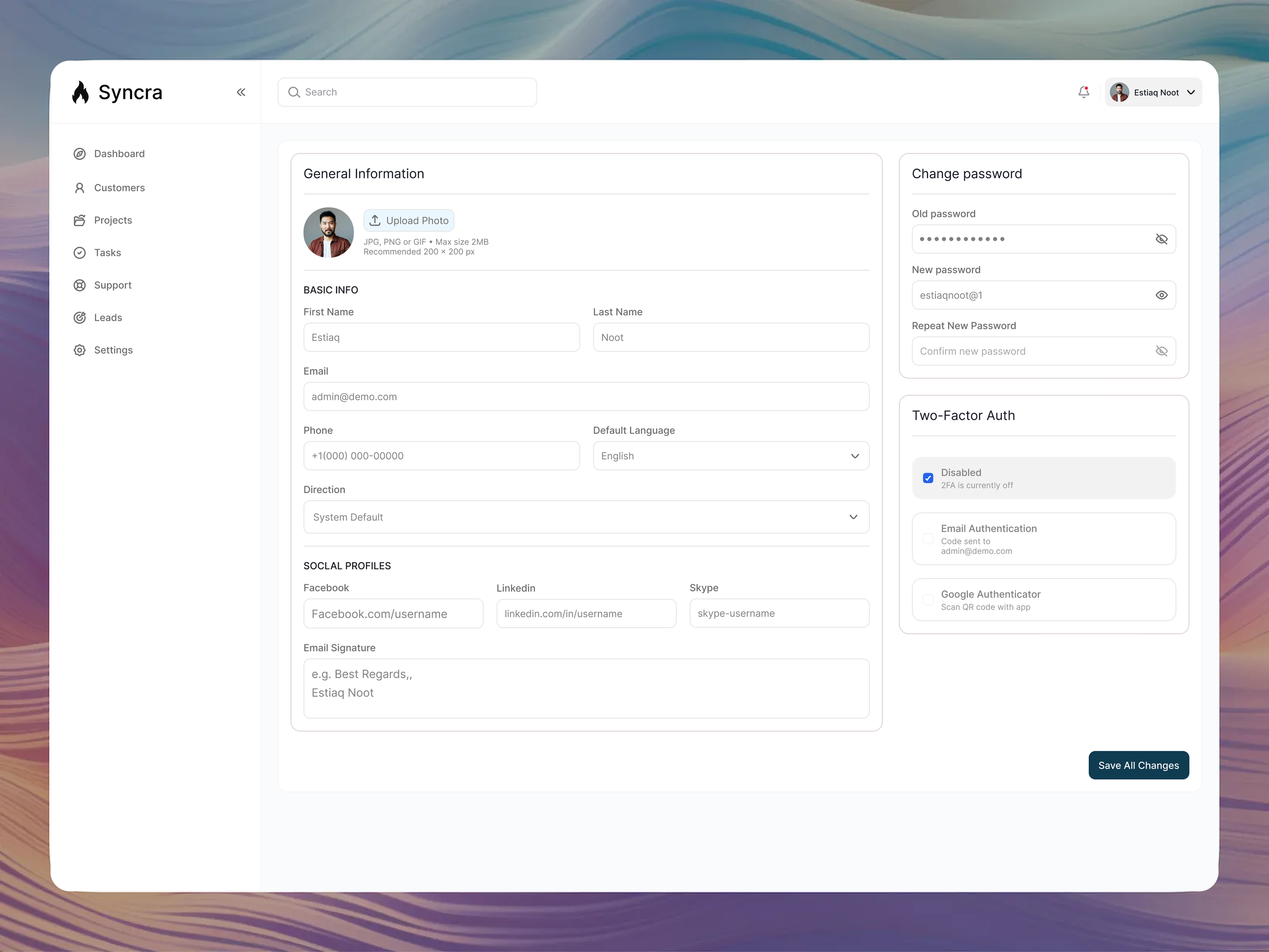 Edit Profile & User Settings UI | Dashboard Design account settings b2b platform clean ui dashboard edit profile ui minimalist ui saas dashboard user interface user settings ux design