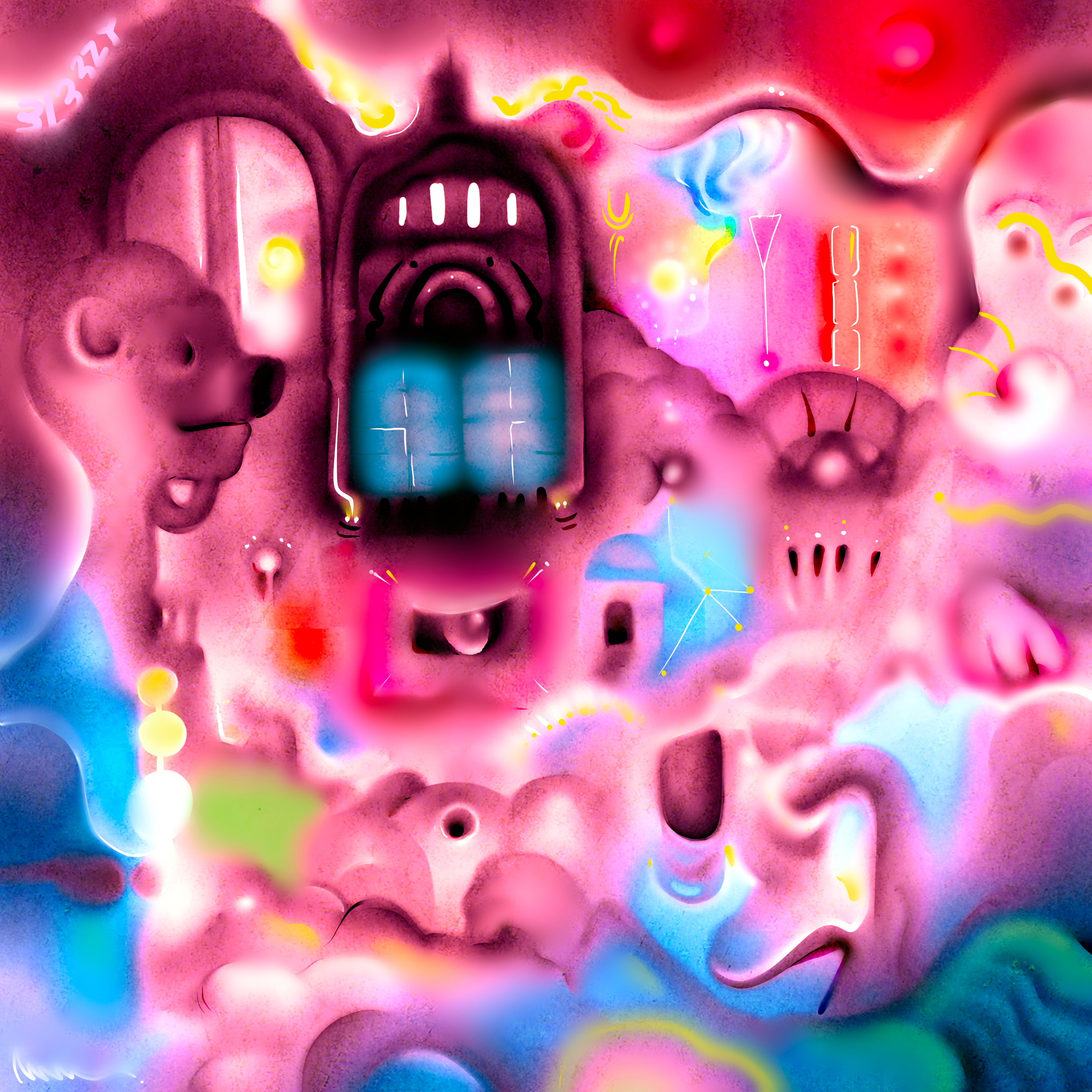 "Anti Real" abstract art branding cartoon color pencil colors cover decorative design draw dream illustration music poster psychedelic water ink