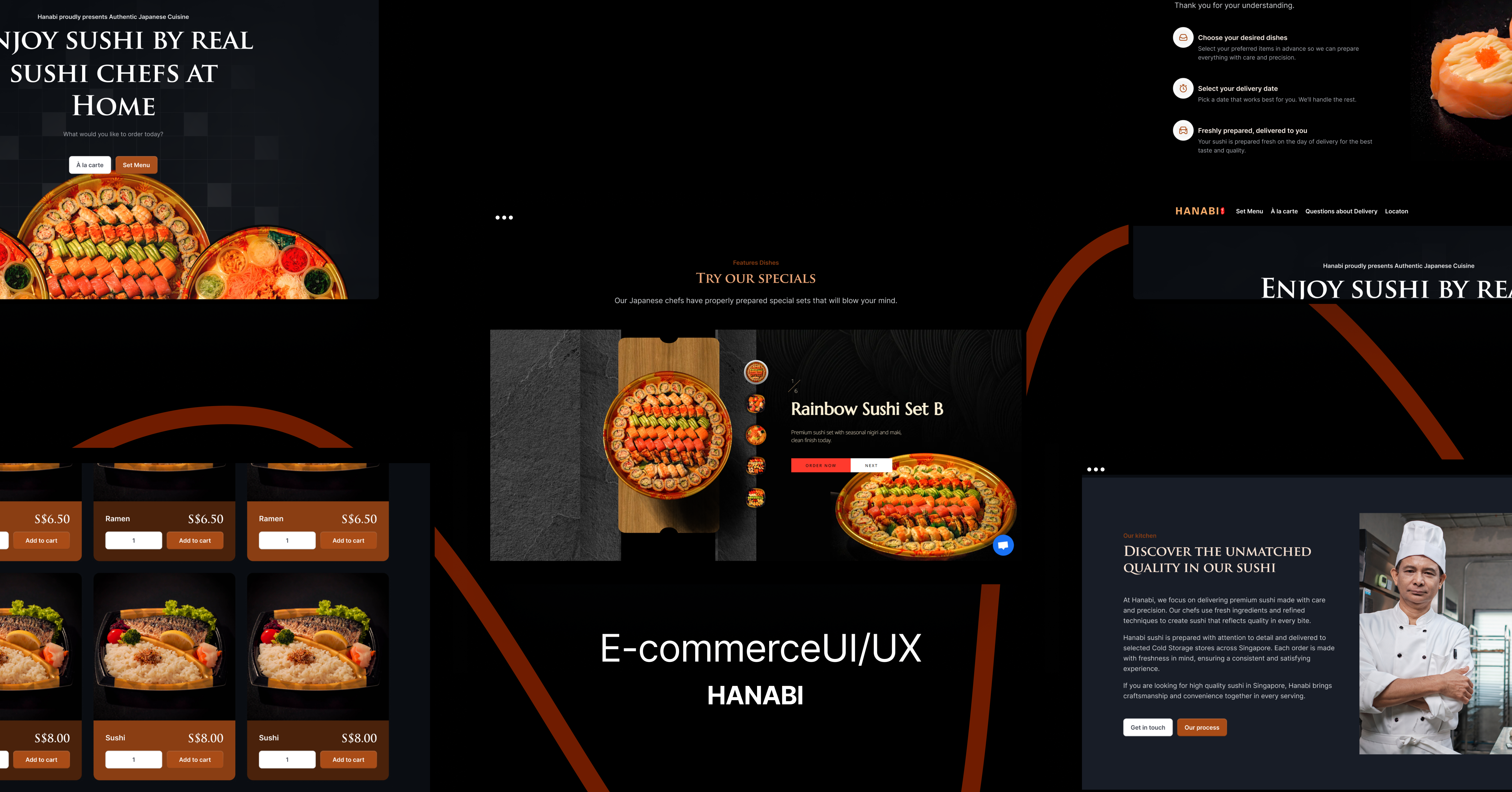 Hanabi Sushi E-Commerce UI/UX