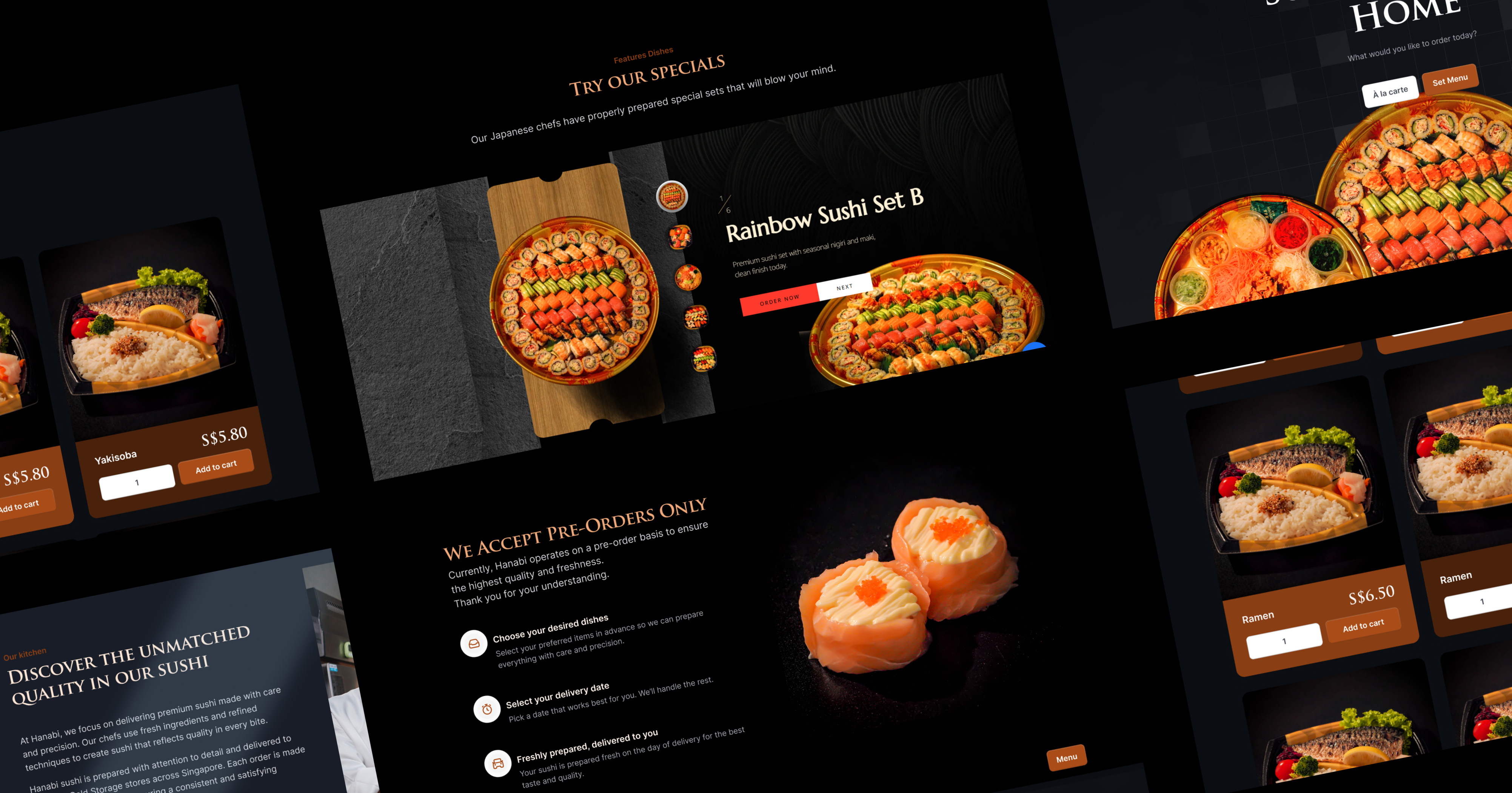 Hanabi Sushi Web Design