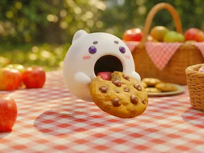 Hey look a cookie! 🍪 3d branding logo