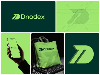 Dnodex Logo Design | Modern Tech Brand Identity abstract logo brand identity creative logo fintech green branding logo design minimal logo modern logo saas startup branding tech logo