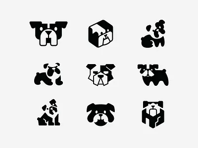 Set of logos with dogs animal animal logo brand brand design brand designer branding branding design branding designer dog dog logo logo logo design logo designer logodesign logodesigner logotype pet pet logo startup startup logo