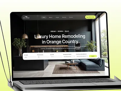 Luxury Home Remodeling Landing Page architecture booking ui booking website clean ui home cleaning website home remodeling home service home service website interior design landing page landing page design luxury web design minimalist modern web product design real estate landing page service website uiux web web design