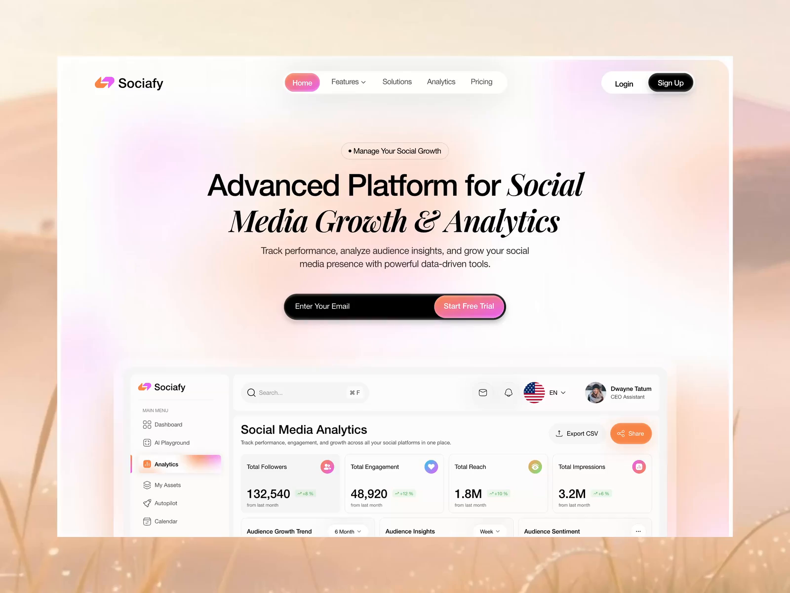 Example of Modern Website Design Concept 
