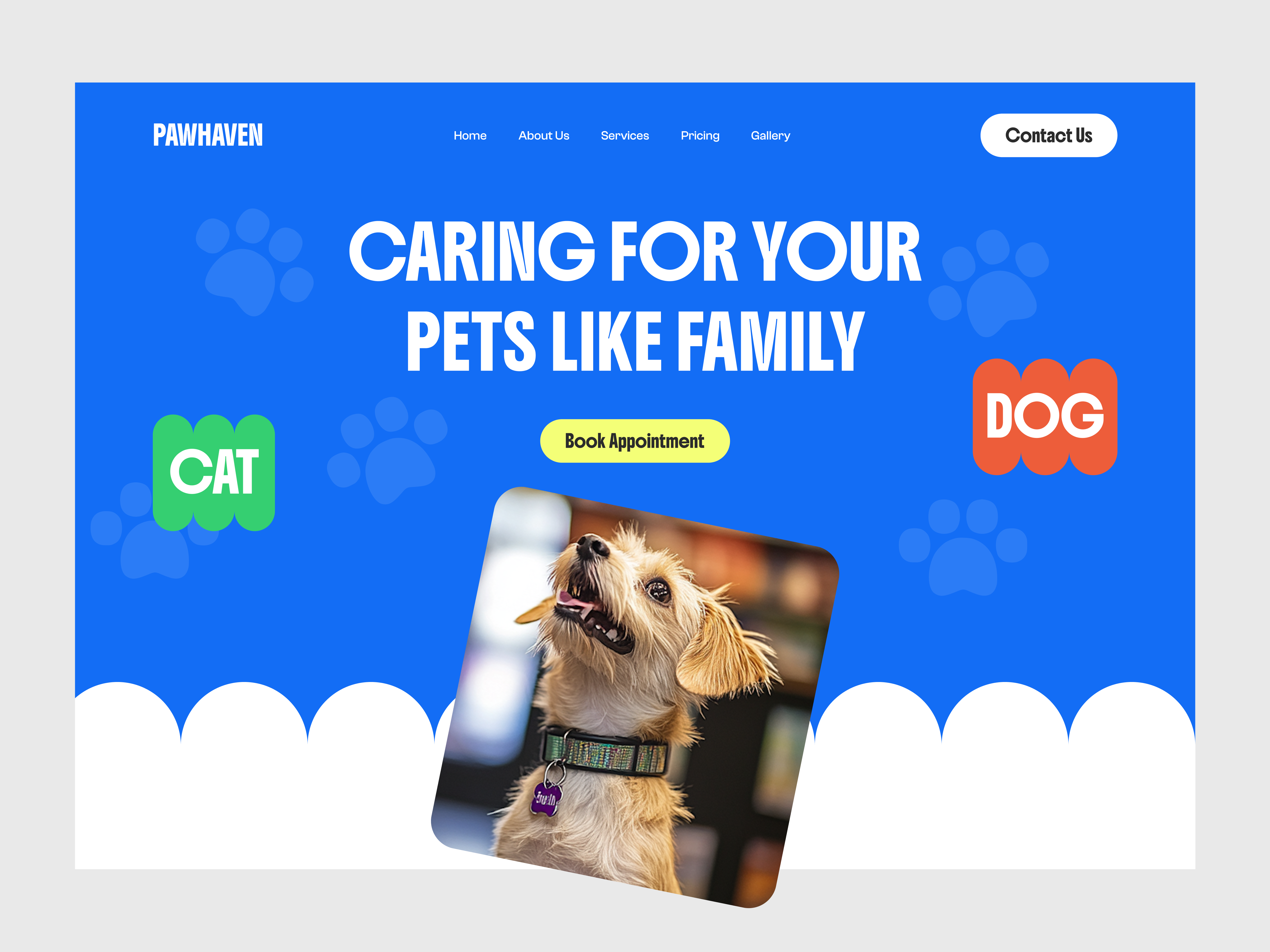 Pet Care Website dog lovers homepage landing page landingpage design pet adoption pet care pet grooming pet health pet service pet website redesign petwellness veterinary website design